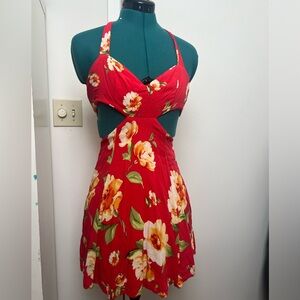 Red Floral Forever 21 Dress